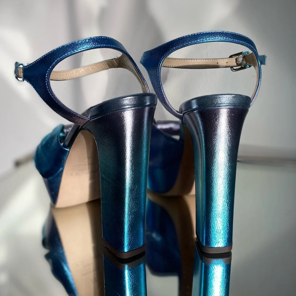 New Jimmy Choo Heloise Ombre Ankle-Strap Platform Sandals 36 $995 - Picture 5 of 14